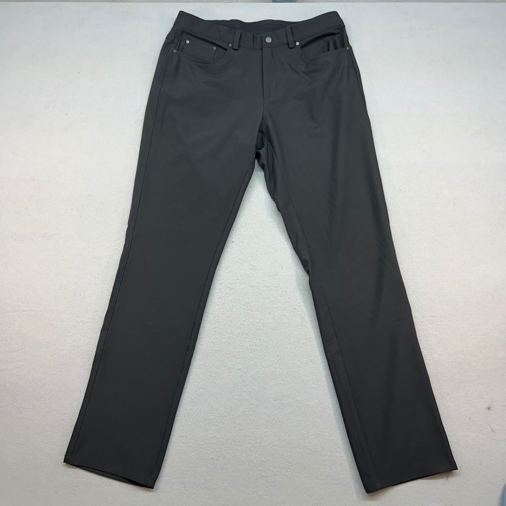 Greg Norman Protek Mens Golf Pants 32x32 Black Stretch Performance 5-Pocket Flat